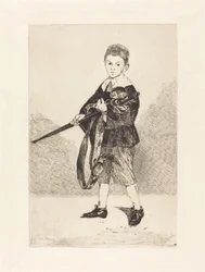剣を持った子供、左を向いた子供 剣を持った子供、左を向いた、1862年。