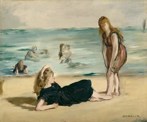 浜辺、1868年頃