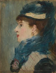 女性の肖像、c。 1879年（木に油彩）