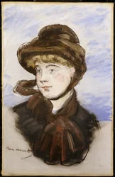 茶色の帽子の少女、1882