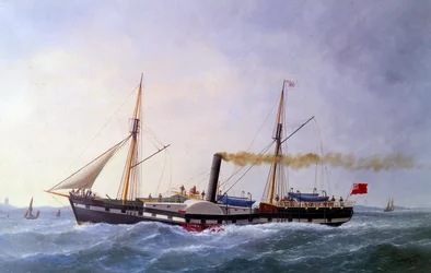 ジョン・ブルの蒸気船エドゥアール・アダム（1847-1929）画 19世紀 パリ、海洋博物館