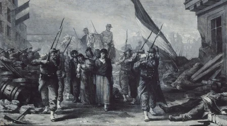 1871年、オテル・ド・ヴィル火災（油彩・キャンバス）