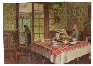 ダイニングルームで読書、ヴォクレッソン、1924