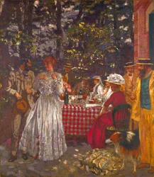 La terrasse a Vasouy, le dejeuner - Vuillard, edouard (1868-1940) The Terrace at Vasouy, the Lunch 油彩・キャンバス 1901 National Gallery, London 218,4x190