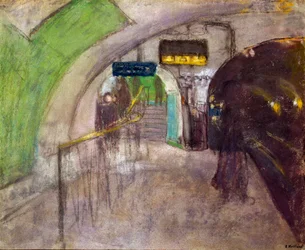 メトロステーション 地下のドックの眺め 20世紀（絵画
