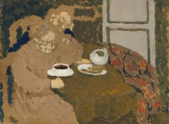 コーヒーを飲む 2 人の女性