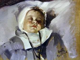 睡眠中の子供