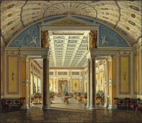 新庵のインテリア。カメオスの部屋、1854