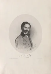 チェロ奏者で作曲家のアルフレド・ピアッティの肖像 1822-1901, 1858.