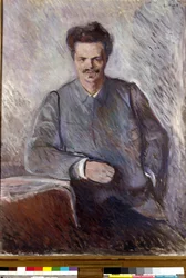 アウグスト・ストリンドベリ スウェーデンの劇作家・画家であるアウグスト・ストリンドベリ（1849-1912）の肖像。エドヴァルド・ムンク（1863-1944）の絵