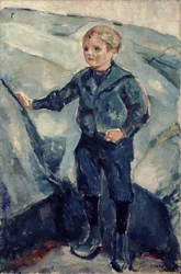 青の中の少年、1900年頃