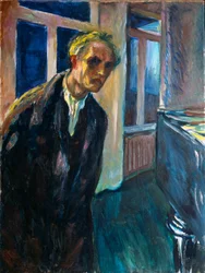 自画像」または「夜を歩く男」 エドヴァルド・ムンク（1863-1944） 1923-1924年 日89,5x67,5 cm オスロ、ムニシパル・オブ・アート・コレクション ムンク美術館（ムンク美術館