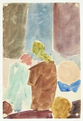 ドラクロワの絵画「冥界のダンテとウェルギリウス」後の色彩研究、ルーヴル美術館