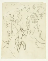 絵画フォーンとニンフの下書き