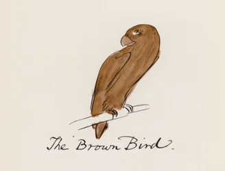 Edward Lear, The Bird Book: The Brown Bird (カラーリソ)