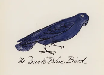 Edward Lear, The Bird Book: The Dark Blue Bird (カラーリソ)