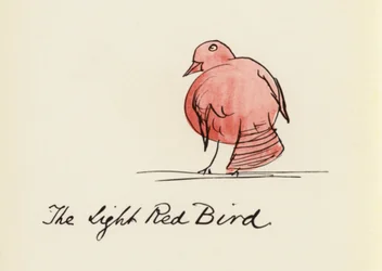 Edward Lear, The Bird Book: The Light Red Bird (カラー リソ)