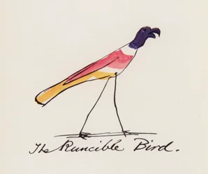 Edward Lear, The Bird Book: The Runcible Bird (カラー リソ)