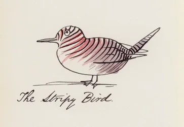 Edward Lear, The Bird Book: The Stripy Bird (カラー リソ)