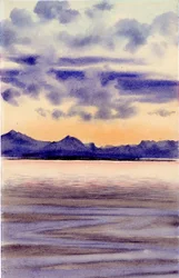 穏やかな海、1901-04（紙にトイレ）
