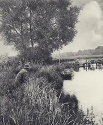 レックフォードのウナギ壺橋にて（モノクロ写真）