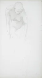屈む女性のヌード