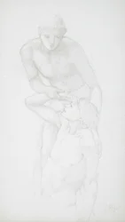 2体の男性の裸像