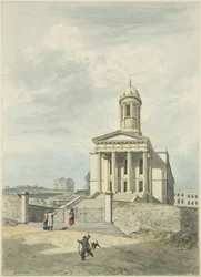 セント・ジョージズ・チャペル、グレート・ジョージ・ストリート（鉛筆・水彩・紙