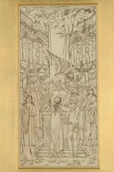 神秘的な結婚、1871-74年（紙にインク）