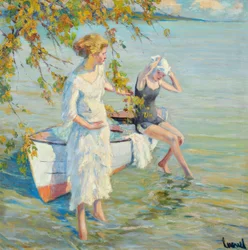 "浴場で"