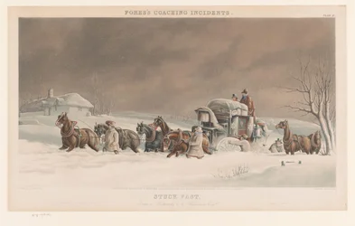 雪にはまる 立ち往生 (オブジェクトのタイトル) 馬車にまつわる事件（連載タイトル） フォレスのコーチング事件（オブジェクトのシリーズタイトル）