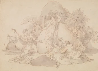 テレマコスとメンターがカリプソ島に上陸