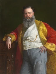 アイザック・メリット・シンガー、1869年。