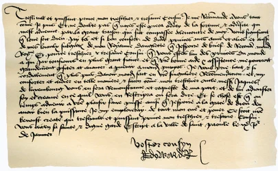 1471年1月9日、エドワード4世からブルターニュ公フランシス2世への手紙。