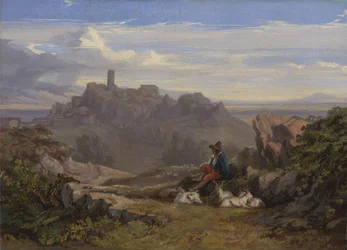Goatherdのいる風景、1842年