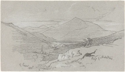 アントロドコからの山の景色、1845年。