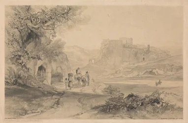『ローマとその近郊の風景』所収の「ヴァルモントーネ」、1841年