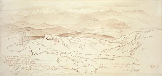 フォニアの山からの眺め、1849年