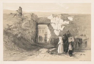 ローマとその周辺の景色：アラトリの古代の門、1841年。