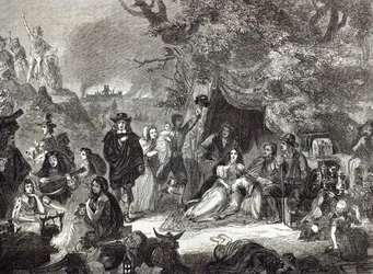 1666年のロンドン大火のハイゲートフィールズ
