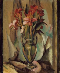 ハンドル付き花瓶の花、1919-22