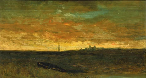 サンセットシーン、カリフォルニア州。 1875-1885。