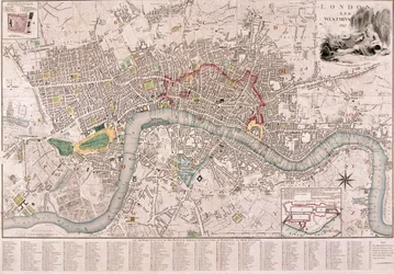 ロンドンの地図、1797 年