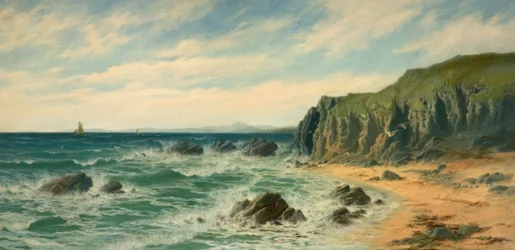 海岸の情景、1887年。