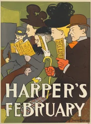 Harpers New Monthly Magazine』1896年2月号（カラーリトグラフ