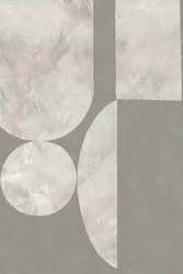 落ち着いた色合いの幾何学的な抽象画