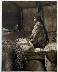 Indians of America: uma jovem índia, filha do chefe da tribo Skokomish