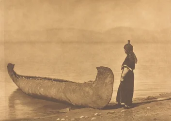 湖のほとりで - 久手内、1910年。
