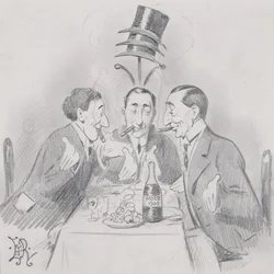 有名な昼食会トロワ（3つのアイザック）1900