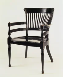 ジェームズペドル製アームチェア、c.1880（エボナイズドウッド）